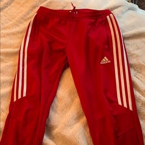 Adidas red jogger pants!